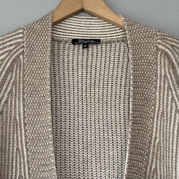 Elisabetta Size Medium Beige Wool Mohair Sweater Cardigan Boho Grunge Old Money - Picture 3 of 7